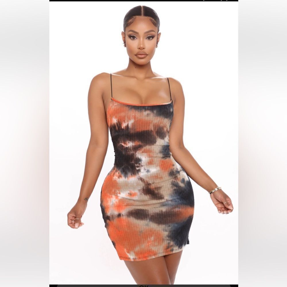 Fashion Nova Too Far To Care Tie Dye Mini Dress - Black/combo Size 3X